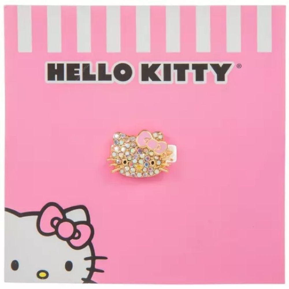 Hello Kitty Sparkling Pink and Gold Ring Size 6